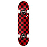 31" x 7.75" Graphic Checker Red Complete Skateboard