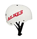 Alk13 Casque Helmet H2O Plus pour Skate BMX Rollers. White Red - M - (53-56 cm)