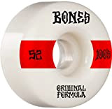 Bones Wheels 100's #14 V4 Wide Roues de Skateboard Unisexe, Blanc, 52 mm