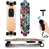 Caroma 90cm Skateboard électrique, Longboard électrique avec Télécommande sans Fil, Double Moteur 700W, Vitesse Maximale 25KM/H, Portée 16-20KM, érable 8 ...