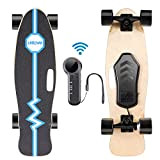 Caroma Skateboard électrique pour Adultes,Longboard électrique de 70CM avec Télécommande sans Fil,Moteur 350W,Vitesse Maximale de 20KM/H