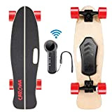 Caroma Skateboard électrique pour Adultes,Longboard électrique de 70CM avec Télécommande sans Fil,Moteur 350W,Vitesse Maximale de 20KM/H