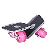 COCKE Drift Skates Pro Board Board Split Skateboard Adulte Split Drift Board Roue Roue Planche à Roue,Rose Red