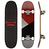 Deuba Planche à roulettes Atlantic rift Skateboard avec Roues ABEC 9 'Multicolour' Longboard Enfant Adulte roulement Billes