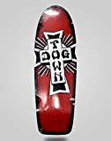 Dogtown Skate Deck Planche Cross Logo 70s Classic Deck 10x30 Black Fade Red