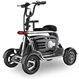 ESSBAG Scooter De Mobilité électrique Pliable à 4 Roues, Scooter De Voyage Léger De 400 W Pour Adultes Scooter De ...