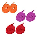 F Fityle 3 Paires Lacets Sacs Patins à Roulettes Roller Inline - Rouge Orange, 180x1.6cm