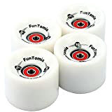 FunTomia Lot de 4 roulettes pour longboard/skateboard avec roulements Mach1® 70 x 51 mm 80 A ou 70 x 51 ...