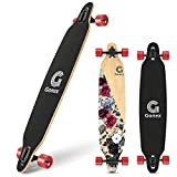 Gonex 42" Longboard Skateboard Complète, 9 Couches en Bois pour Enfants Adultes Débutants, Rose Rouge
