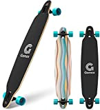 Gonex 42" Longboard Skateboard Complète, 9 Couches en Bois pour Enfants Adultes Débutants, Bleu Océan