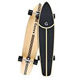 Gonex Longboard Skateboard Cruiser en Bois d'érable pour Adultes Adolescents Débutants, 42 pouces/106 cm 8 Couches Surf Skateboard avec Le ...