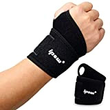 ipow 2Pcs Wrist Wraps / Bandage Protection de Poignets / Serre-poignets Soulager la Douleur, Unisex, Convient Toutes Sortes de Sports