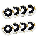JHKJ Skate 72mm 76mm 80mm 85A PU Speed Inline Outdoor Roller Roller Rolling Wheels (Pack de 8 Routes) pour Speed ...