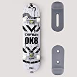 LOOXIOS Support Fixation Murale Gris réglable pour Skateboard Adaptable à la Plupart des Planches pour positionnement Vertical avec vis et ...