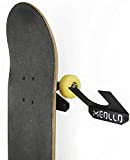 MEOLLO Support mural pour Skateboard et Longboard (100% acier) (Noir X2)