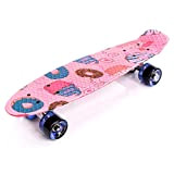 meteor Skateboard Plastic Cruiser Ridge Mini Skate 22"/56cm Planche a roulettes Vintage Complet (Candy)