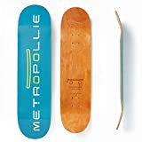 Metropollie Planche de Skate Bleu 8,25 métropollie, Skate pour Enfants Adolescents, Adultes Principaux, Planche à 7 Couches 100 % Bois ...