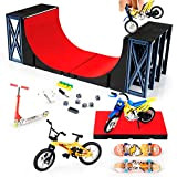 MOMSIV Finger Skateboard Rampe,Kit de Skate Park de 26 Pouces Comprenant des rampes de Planches à roulettes, des vélos pour ...