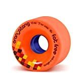 Orangatang Fat Free 65 mm 80a Freeride Longboard Skateboard Wheels (Orange, Set of 4)