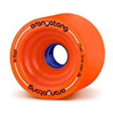Orangatang In Heat 75 mm 80a Downhill Longboard Skateboard Cruising Wheels (Orange, Set of 4)