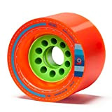 Orangatang Kegel 80 mm 80a Downhill Longboard Skateboard Cruising Wheels (Orange, Set of 4)