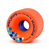 Orangatang Stimulus 70 mm 80a Freeride Longboard Skateboard Wheels (Orange, Set of 4)