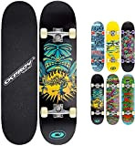 Osprey Skateboard Complet idéal pour Enfants Débutants - Planche de Skate 79 cm, Érable Lamellé 7 plis Double Kick Concave, ...