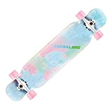 Planche à roulettes à débuts Longboard, 42 "pour Les Filles Adultes et Adolescents, Skateboard Complet de Skateboard 8-Plis érable concave ...