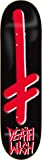 Plateau de Skateboard Deck Gang Logo, 8.0 x 31.5, Noir/Rouge