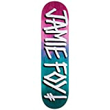 Plateau de Skateboard Deck Gang Name, 8.125 x 31.5, Rose/Sarcelle