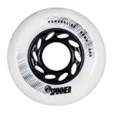 Powerslide Roue Roller en Ligne Spinner 68mm/88a, Matte White, 4-Pack