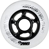 Powerslide Roue Roller en Ligne Spinner 84mm/85a, White, 4-Pack