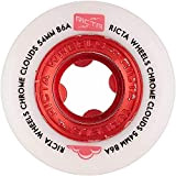 RICTA WHEEL DYNAMICS Ricta Wheels Chrome Clouds Red 86a Roues de Skateboard Unisexe, Rouge, 54 mm