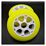 Roues Clignotantes Roues de Patins de Vitesse 110 mm 6 pcs/lot Roller Skate Roues Remplacements (Color : Yellow 110 mm ...