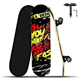 Skateboard Complet pour Enfants Planche en Bois de 31 x 8 inch - 9 Couches d'érable avec Outil en T ...