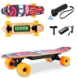 Skateboard Électrique avec Télécommande - Skateboard Cruiser 350W à 3 Vitesses avec Batterie Lithium 2200mah - Skateboard en Érable à ...