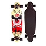 Sumeber Longboard Skateboard 31" pour débutants Twin Tip Street Longboard Complet Drop-Through Freeride Skating Cruiser Boards avec Roues Light Up ...