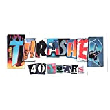 Thrasher Magazine Autocollant pour skateboard 40e anniversaire 15 cm de large – Officiel