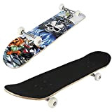 Vendeur pro Skateboard Deck Complet -Planche À roulettes -Motif de Crâne pour Unisex