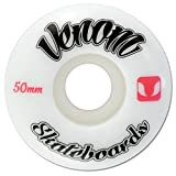 Venom Skateboard Roues de skateboard Pro en uréthane 50 mm-53 mm/100 a Motif logo Stickers offerts, blanc, 52 mm