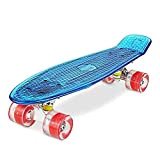 WeSkate Cruiser Skateboard Complet, 55 cm, Penny Board avec Roues PU LED, roulement ABEC-7, Cadeau pour Adultes, Adolescents, Enfants, garçons, ...