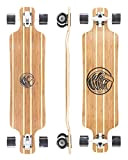 White Wave Planche à roulettes Longboard en Bambou Complet (Guerrier)