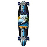 Yocaher Punked Graphic Kicktail Longboard Complet, Wave